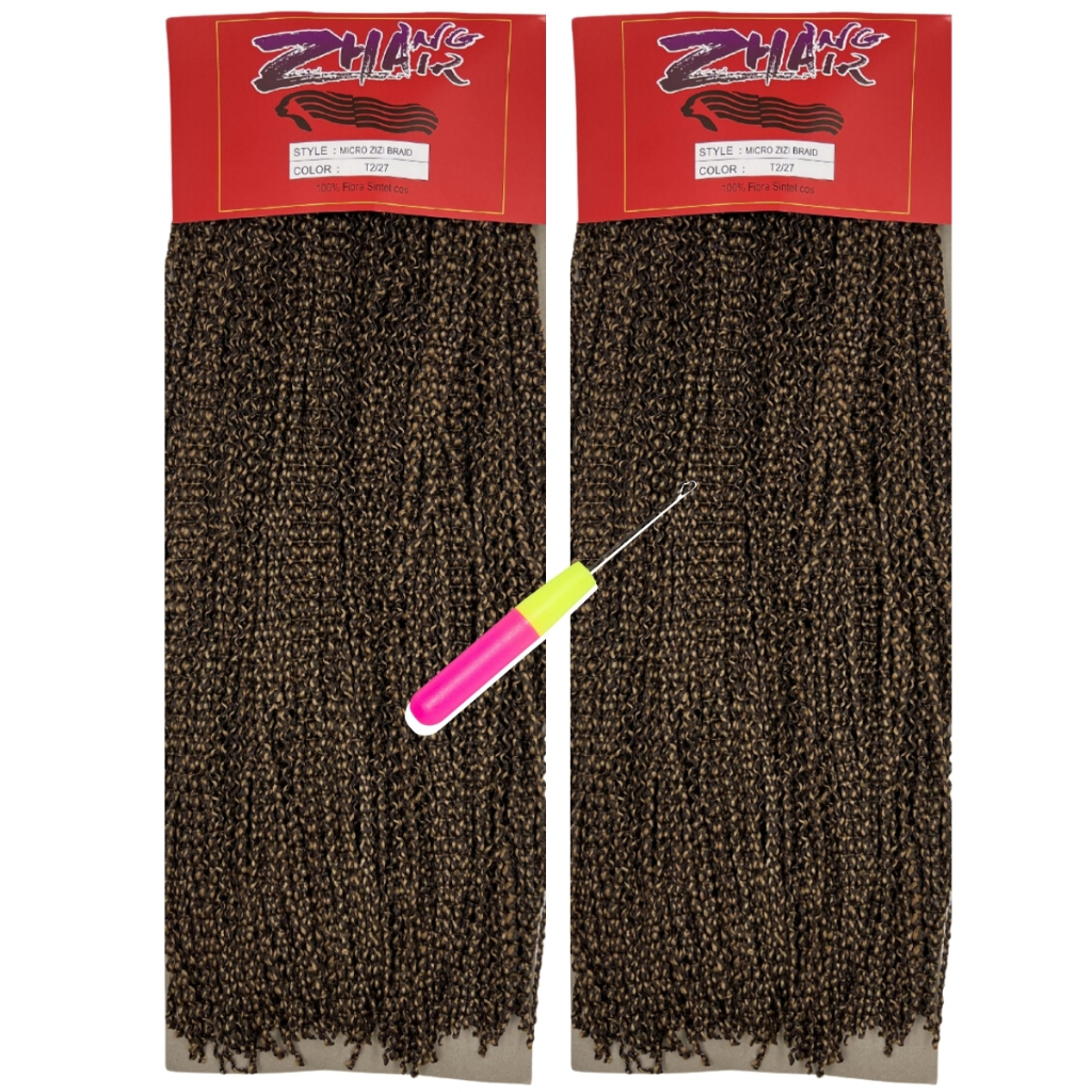 Kit 2 Cabelo Sintético Micro Zizi Miojinho Pacotão Kanekalon Zhang