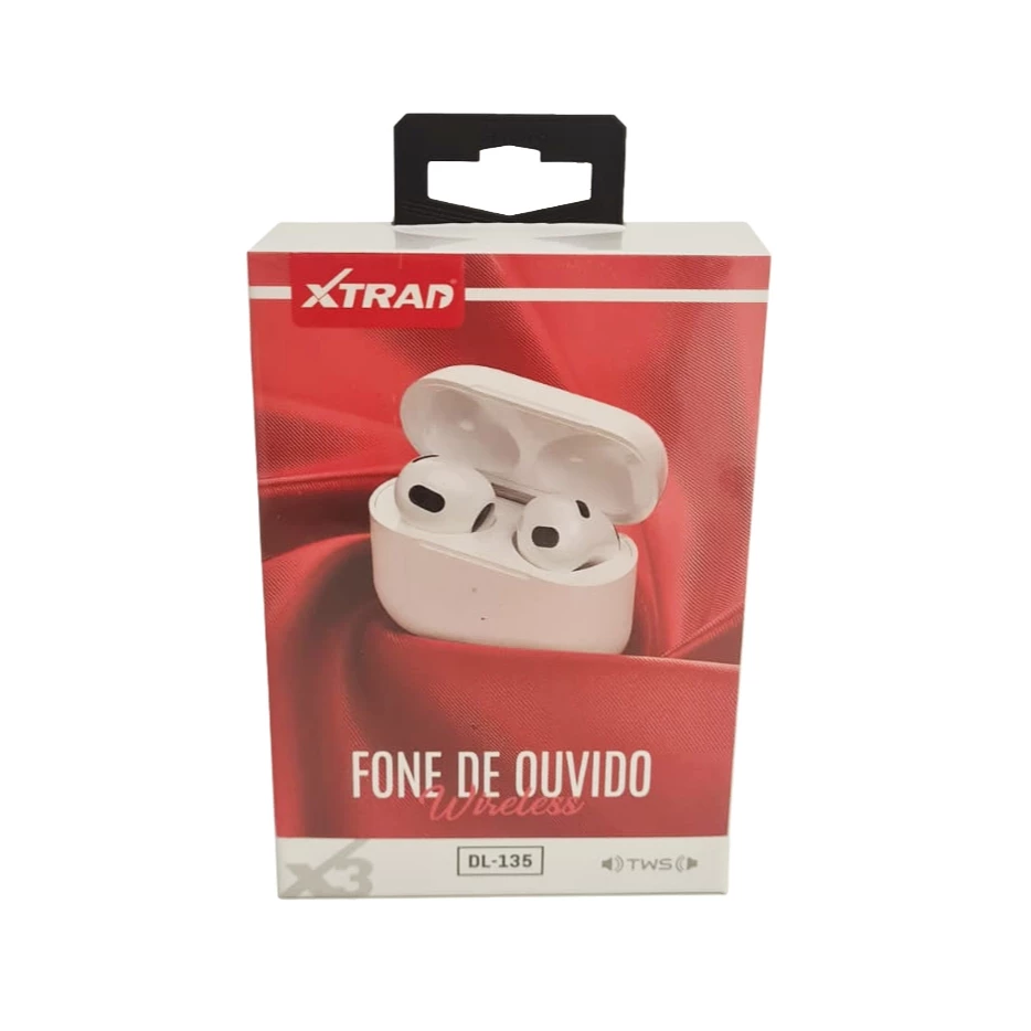 Fone De Ouvido Xtrad Linha Modelo DL-135 con Bluetooth C Indução Compatível iPhone Branco