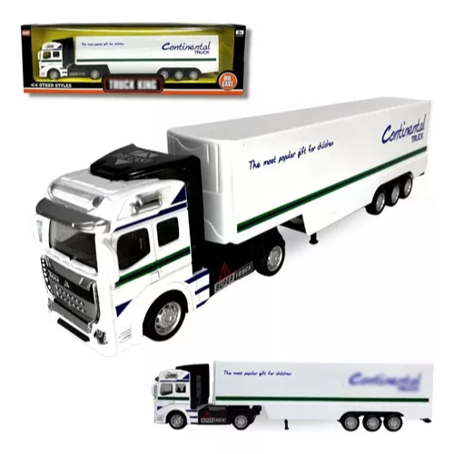 Caminhão Carreta De Brinquedo Miniatura Metal 30cm Coleção