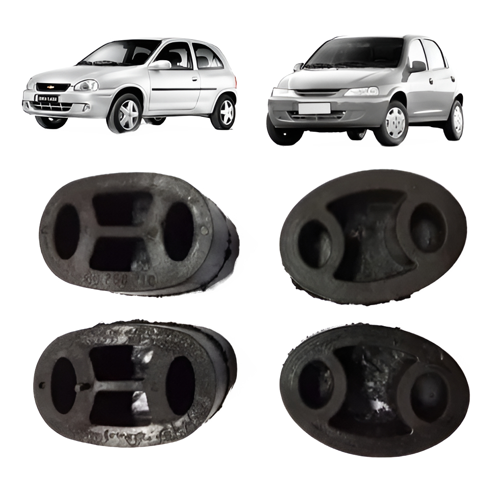 Borracha / Coxim Escapamento Corsa Celta Kit C/ 4pç | Shopee Brasil