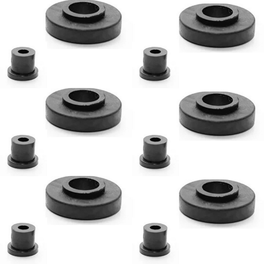 Roldana Para Janela De Correr De Madeira 25mm Preta 6 Pçs