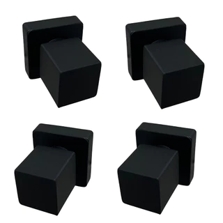 Acabamento para Registro Quadrado Pressão / Gaveta Preto 100% Metal Padrão Docol
