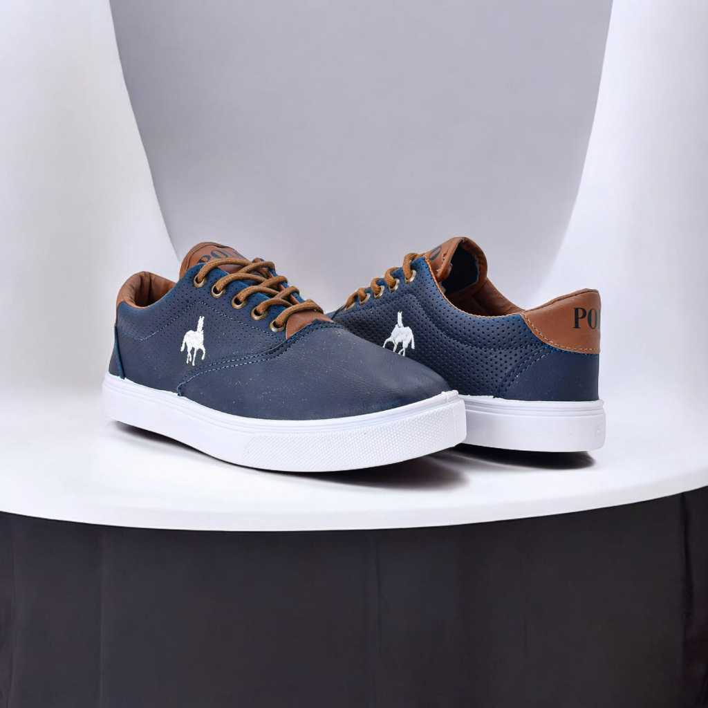 Black Horse Tenis Polo Masculino Branco Couro Tenis Polo Couro