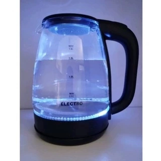 Jarra Elétrica de Vidro PRETA com Led Azul Vidro Temperado 110v - Chaleira Elétrica - ENVIO IMEDIATO