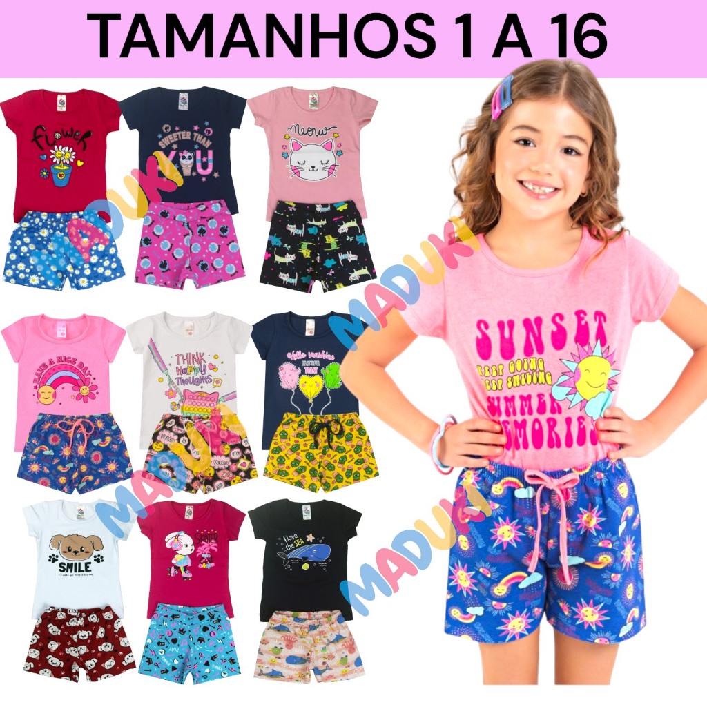 Conjunto infantil fashion de calor