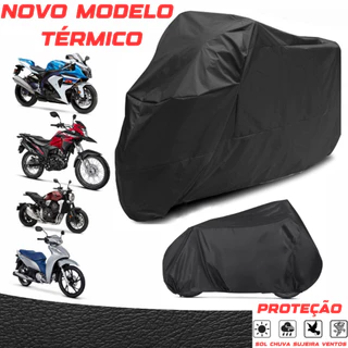 Capa Protetora Moto UV Block - Forrada Impermeável Resistente - Material Couro Napa - Sol e Chuva