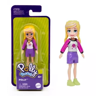 Boneca Polly Pocket Articulada 9-Cm Polly Com Colar Original - Mattel
