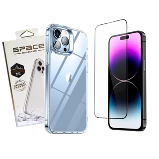 Capa Capinha Space + Película 3d Para iPhone 11 12 13 14 15 16 17