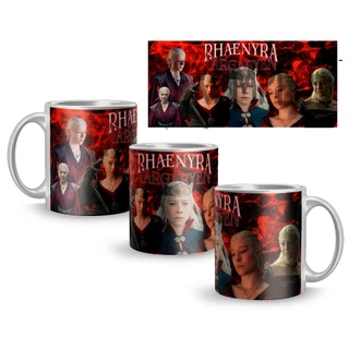 Caneca House Of the Dragon Rhaenyra and Daemon Targaryen Serie HBO Game of Thrones GOT