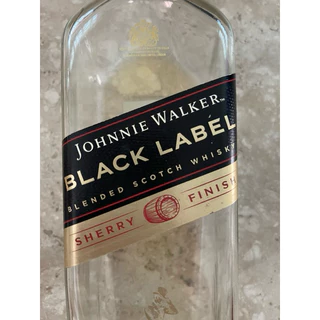 garrafa vazia Johnnie Walker Black label sherry finish edição limitada com tampa - coleção enfeite colecionador bar artesanato decoração