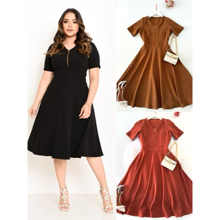 kit 3 vestidos Feminino Moda Evangélica Elegante