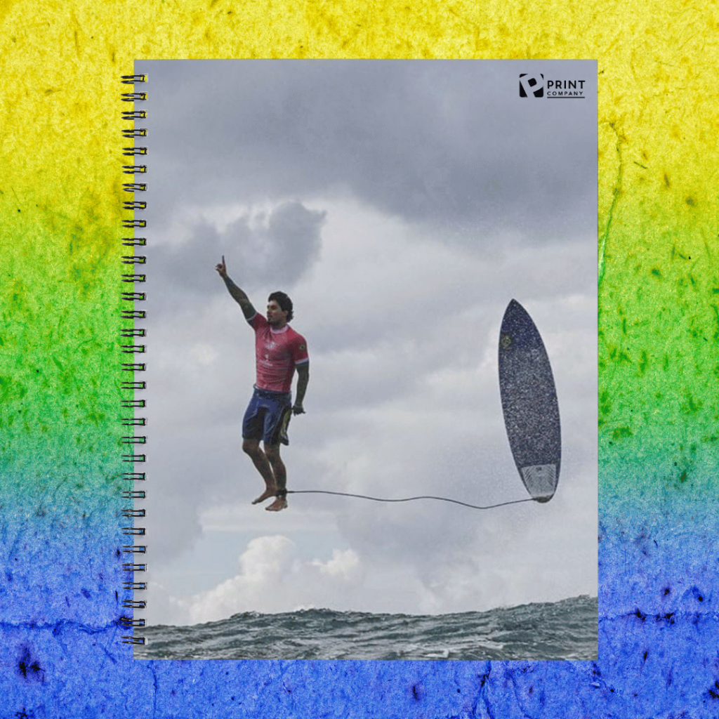 Caderno Surf Olimpiadas 2024 Medina aulas escolar 90 folhas capa dura ...