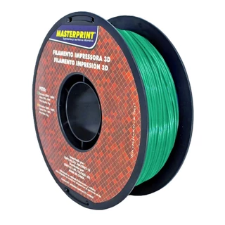 Filamento Para Impressora 3d PETG Verde Rolo 1kg 1.75mm masterprint Fio Flexível
