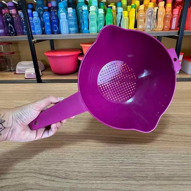 Escorredor Indispensável Tupperware peneira lava arroz | Shopee Brasil