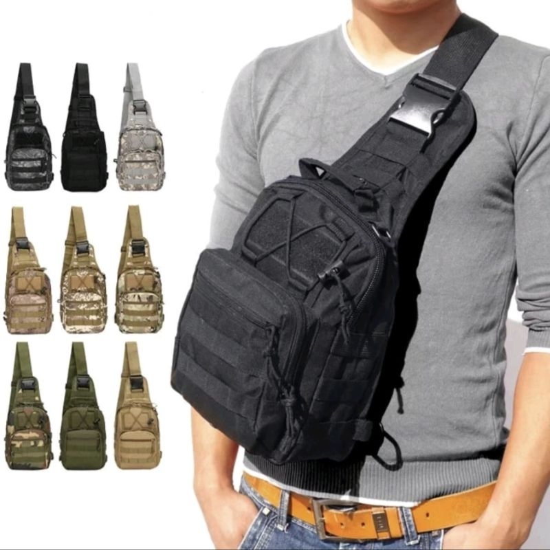 Bolsa Tático Transversal regulável militar Bag Shoulder Pochete Peito masculino
