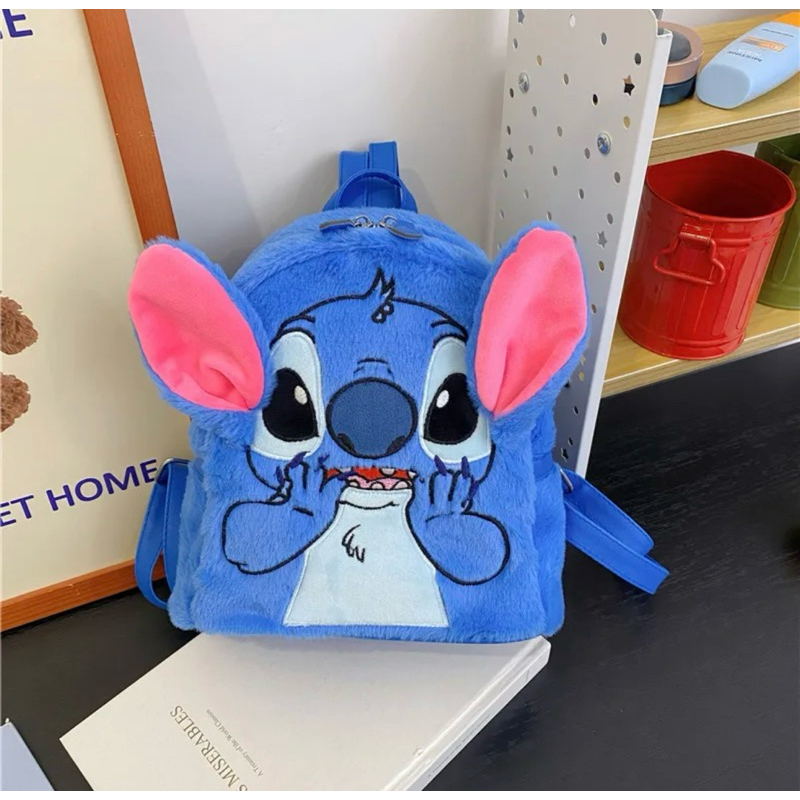 mochila infantil stitch pequena lancheira escolar