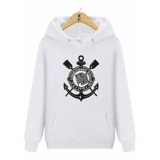 Blusa de Moletom Modelo Canguru Corinthians Escudo