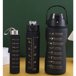 Garrafas de Água Squeeze Motivacional Com Adesivos e Emblemas com 300ML 900ML 2000ML Garrafa