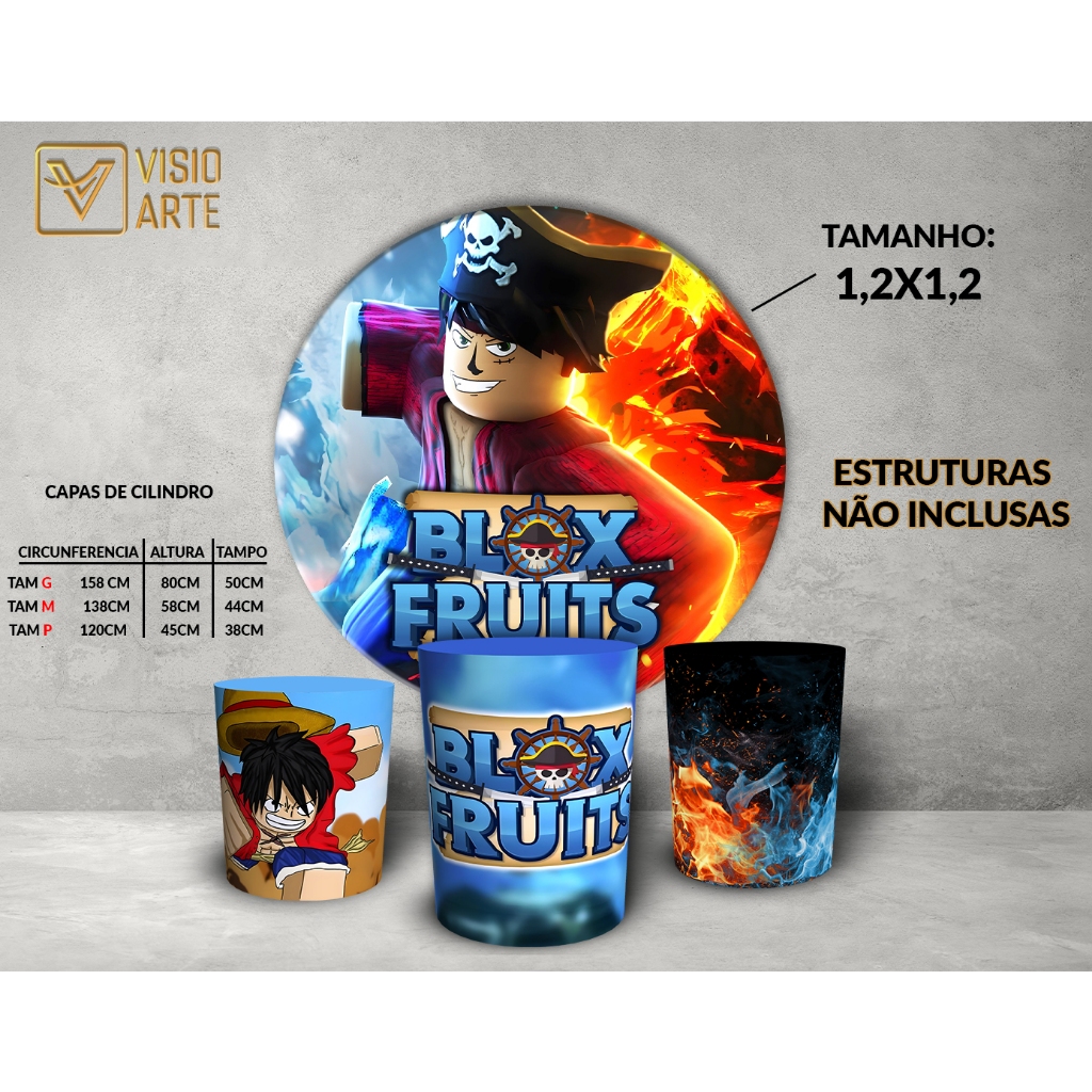 Kit Painel BLOX FRUITS + Trio Capas Cilindros 1,2x1,2 | Shopee Brasil