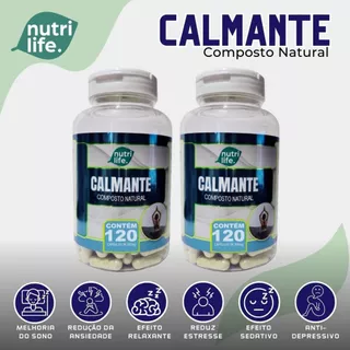 2X composto calmante 100% natural - 120 capsulas de 500 mg