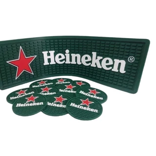 1 Tapete emborrachado Bar Marts + 6 porta copo