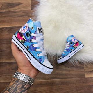 Tenis infantil Stitch botinha menina modinha