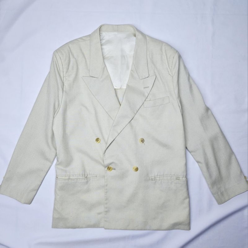 Blazer oversized nude linho vintage CGC 52 | Astrakam