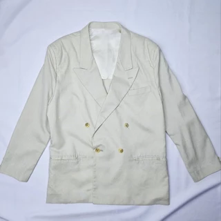 Blazer oversized nude linho vintage CGC 52 | Astrakam