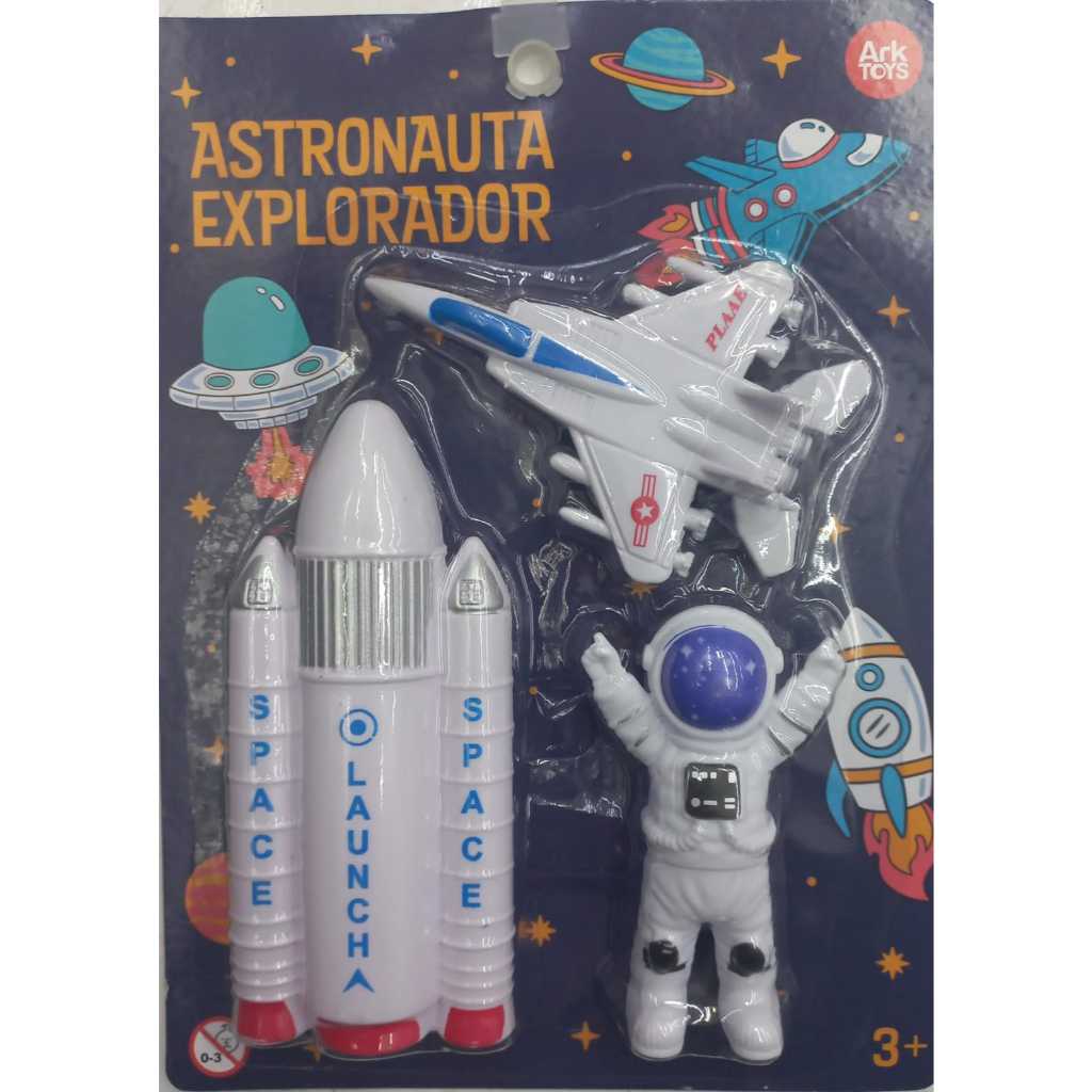 kit brinquedo infantil astronauta com nave espacial e avião | Shopee Brasil