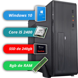 Computador Completo Montado para Escritório Intel Core i5 2400 8gb Ram SSD e Fonte