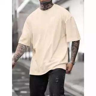 Camiseta Plus Size Masculina Lisa Streetwear Camisa Basica Oversized P ao G3