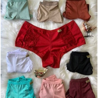 Kit Calcinha Estilo Short Boxer Feminino Microfibra linha de Luxo Debora