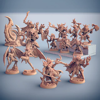 Miniatura RPG D&D Demônios do Abismo Monstros Guerreiros Feiticeiros Dungeons & Dragons