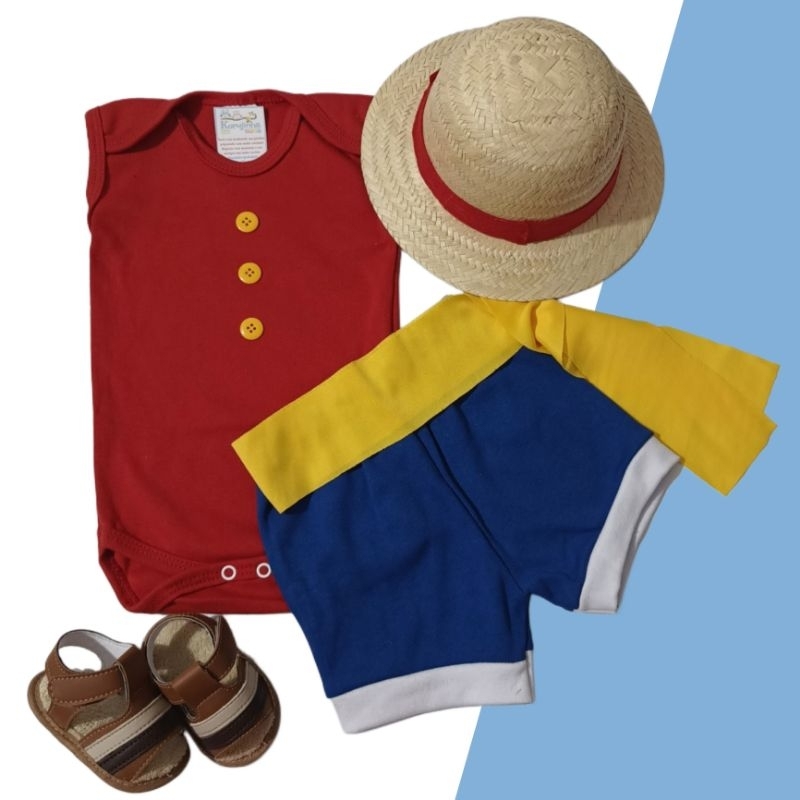 Fantasia Luffy One Piece - Kit Mesversário | Shopee Brasil