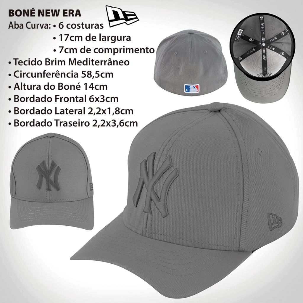 Boné Aba Curva Yankee Snapback Trucker Beisebol Fechado