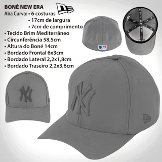 Boné Aba Curva Yankee Snapback Trucker Beisebol Fechado