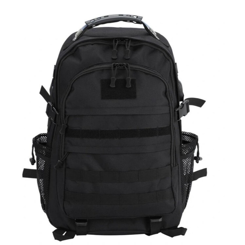 Mochila de camuflagem tática ao ar livre multifuncional, mochila portátil alça metal 0533