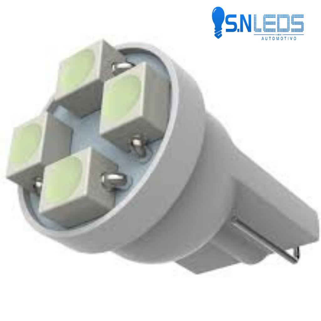 5x Lâmpada Led Pingo W5 T10 4 Leds Super Branco automotiva | Shopee Brasil