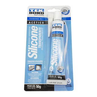 Silicone Acético Transparente Construção Bisnaga 50g