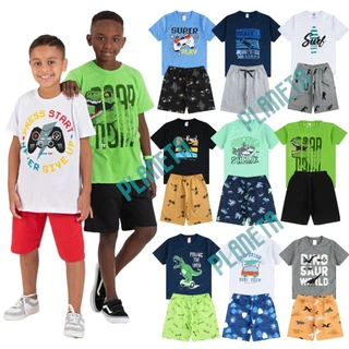 Kit 10 Peças Premium Roupa Infantil Juvenil Masculino Verão 1 a 14