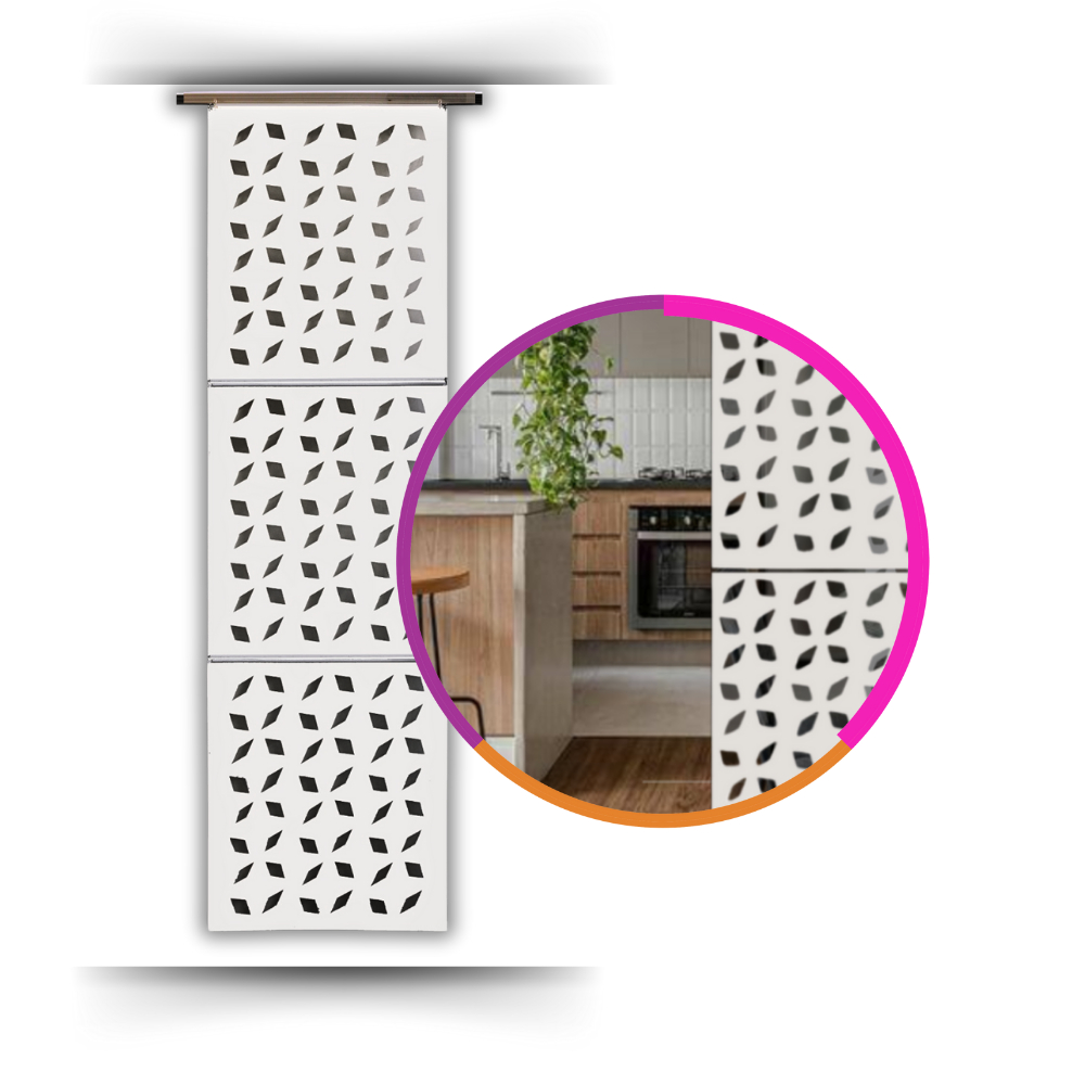Painel Biombo Divisória Ambiente Decorativo Branco