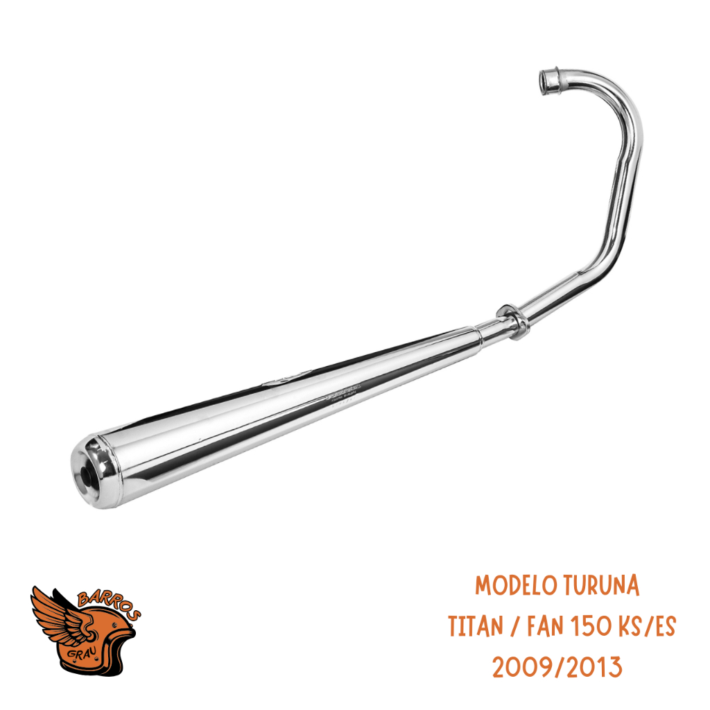 Escapamento Titan 150 Ks/ Es 09/13 Modelo Turuna Fortuna
