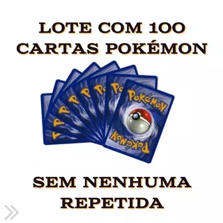 Lote 100 cartas Pokémon Original Copag Sem Nenhuma Repetida