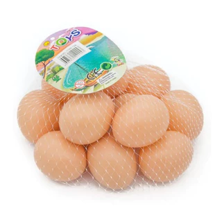 Kit 12 Ovos Caipiras Falsos De Plástico Galinheiro Para Indez Galinha Ovo Falso Brinquedo em Oferta na Shopee
