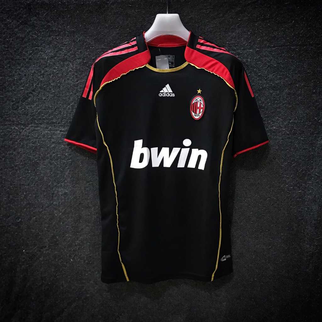 Camisa Retro AC Milan Preta Masculina