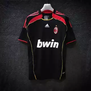 Camisa Retro AC Milan Preta Masculina