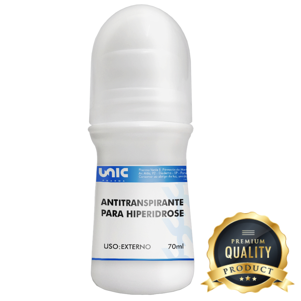 Antitranspirante para Hiperidrose (SUOR EXCESSIVO) - EM ROLL ON C/70ML