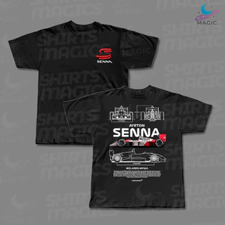 Camisa Básica Magic Car F1 - FORMULA 1 MP4/4 1988 LOGO PEITO 100% algodão unissex