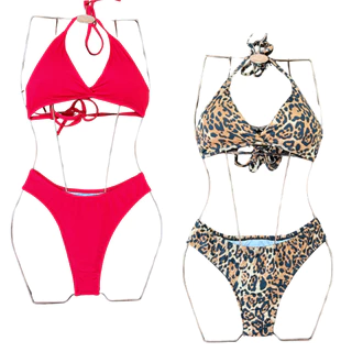 KIT 2 Biquini Aviador Asa Delta Com Bojo Feminino Moda Praia Verão Tendencia