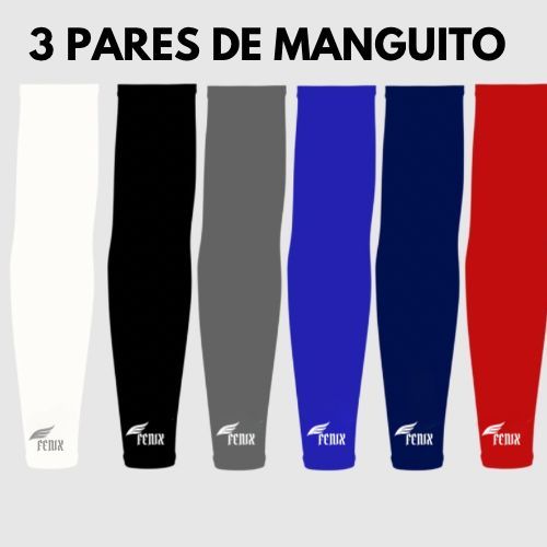 Kit 3 pares de Manguito Segunda Pele - Proteção Solar Manguito Vôlei